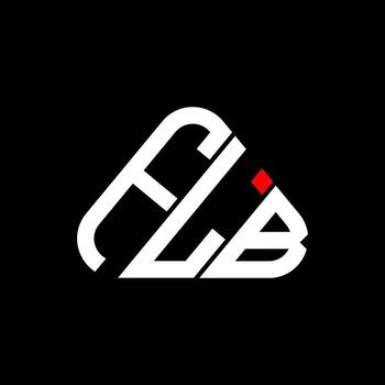 FLB letter logo creative design with vector graphic, FLB simple and modern logo in round triangle shape.