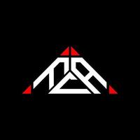 Diseño creativo del logotipo de la letra fca con gráfico vectorial, logotipo simple y moderno de fca en forma de triángulo redondo. vector