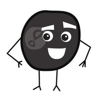 Cute Billiard Ball Cartoon Character. vector