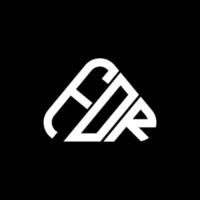 para el diseño creativo del logotipo de letras con gráficos vectoriales, para un logotipo sencillo y moderno en forma de triángulo redondo. vector