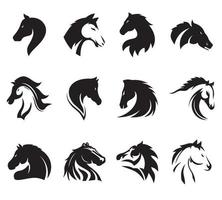 colección creativa simple y moderna de logotipos de caballos vector