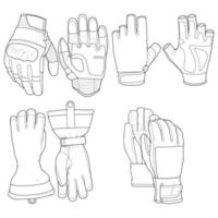 Isolated object of glove and winter icon. Set of glove and equipment vector for stock.