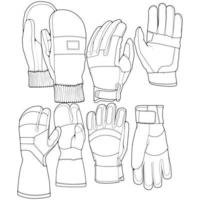 Isolated object of glove and winter icon. Set of glove and equipment vector for stock.