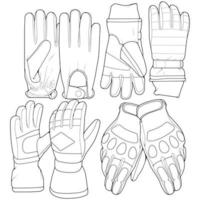 Isolated object of glove and winter icon. Set of glove and equipment vector for stock.