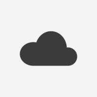 vector de icono de nube. clima, naturaleza, cielo, símbolo nublado