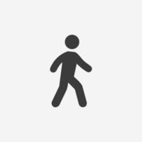 Walking man icon vector isolated. walk man pedestrian symbol sign