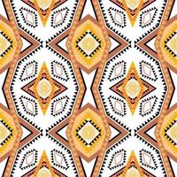 Geometric ethnic pattern with square triangle diagonal abstract ornament design for clothing fabric textile printing, handcraft, embroidery, carpet, curtain, batik, wallpaper wrapping, vector seamless