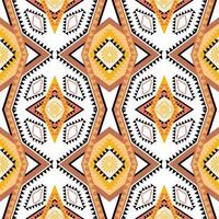 Geometric ethnic pattern with square triangle diagonal abstract ornament design for clothing fabric textile printing, handcraft, embroidery, carpet, curtain, batik, wallpaper wrapping, vector seamless