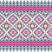 Geometric ethnic pattern with square triangle diagonal abstract ornament design for clothing fabric textiles printing, handcraft, embroidery, carpet, curtain, batik, wallpaper wrapping, vector drawing