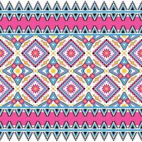 Geometric ethnic pattern with square triangle diagonal abstract ornament design for clothing fabric textiles printing, handcraft, embroidery, carpet, curtain, batik, wallpaper wrapping, vector drawing