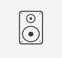 Speaker icon vector. audio box, music system, sound system, stereo speaker sound symbol sign vector