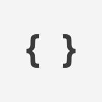 array, code, coding, web programming icon vector isolated sign symbol