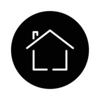 House glyph icon illustration. suitable for home icon. icon related to real estate. Simple vector design editable. Pixel perfect at 32 x 32