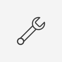 spanner, setting, screwdriver, wrench tool, repair icon vector isolated symbol sign