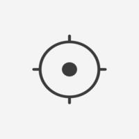 sniper target gun icon vector. goal, focus, aim icon vector symbol sign