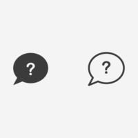 help, question, faq, ask icon vector set symbol sign