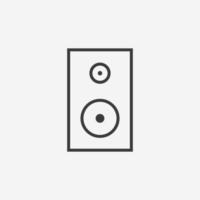 Speaker icon vector. Music system, audio box, sound system, stereo speaker sound icon vector isolated symbol sign