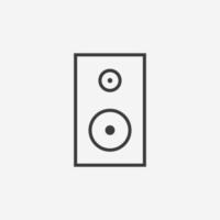 Speaker icon vector. Music system, audio box, sound system, stereo speaker sound icon vector isolated symbol sign