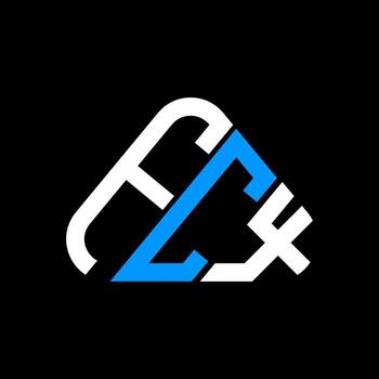 FCX letter logo creative design with vector graphic, FCX simple and modern logo in round triangle shape.