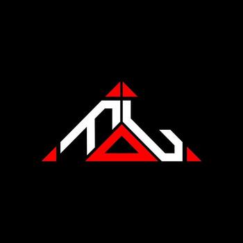 FOL letter logo creative design with vector graphic, FOL simple and modern logo in round triangle shape.