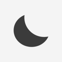 crescent moon icon vector isolated symbol sign