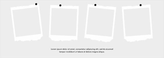 Pictures or photos frame collage. comics page grid layout abstract photo frames and digital photo wall template vector