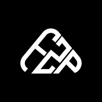 FZP letter logo creative design with vector graphic, FZP simple and modern logo in round triangle shape.