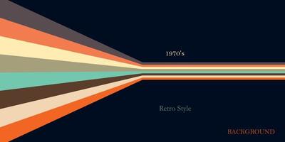 Retro style background with perspective stripes lines vector