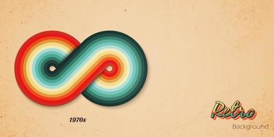 Abstract background retro style with circle lines vector