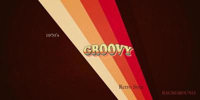 Retro style background with groovy sunrays vector