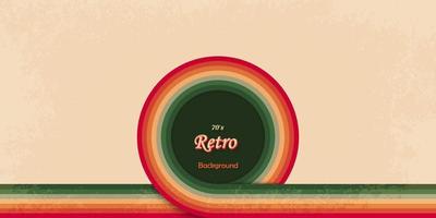 Retro style background with circle stripes lines