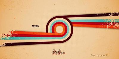 Retro style background with simple stripes lines vector