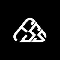 diseño creativo del logotipo de la letra fss con gráfico vectorial, logotipo simple y moderno de fss en forma de triángulo redondo. vector