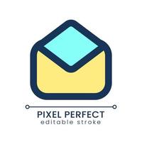 Read message pixel perfect RGB color ui icon. Email service. Digital letter. Simple filled line element. GUI, UX design for mobile app. Vector isolated pictogram. Editable stroke