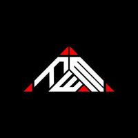 FWM letter logo creative design with vector graphic, FWM simple and modern logo in round triangle shape.
