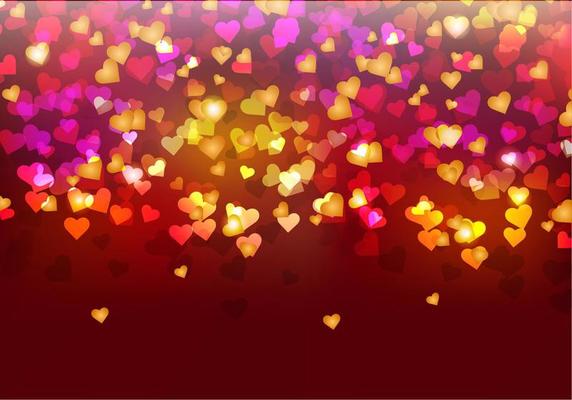 Valentines Day Card. Valentine Poster.Stylish backdrop for you text.Design Template on Saturated Abstract Background with Hearts.Vector Illustration