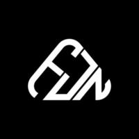 diseño creativo del logotipo de la letra fjn con gráfico vectorial, logotipo simple y moderno de fjn en forma de triángulo redondo. vector