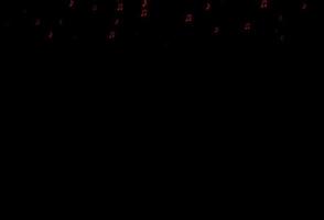 Dark Orange vector pattern with music elements.
