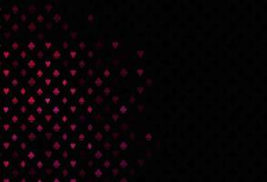 Dark purple vector texture with playing cards.