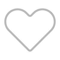 rope border heart love pattern frame vector illustration.