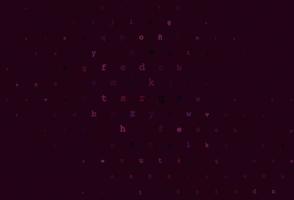 Dark pink vector texture with ABC characters.