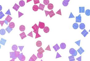 Light Pink, Blue vector texture in poly style with circles, cubes.