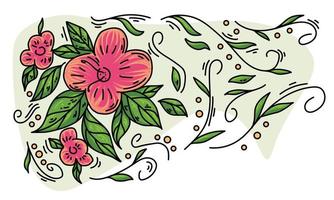 hand drawn flower nature vector