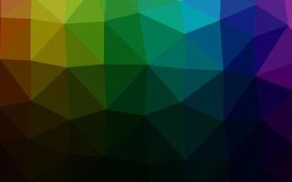 Dark Multicolor, Rainbow vector blurry triangle pattern.