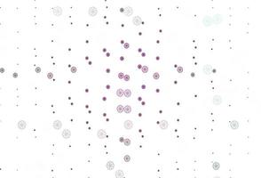 Light Pink vector background with xmas snowflakes.