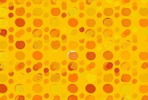 Light Orange vector pattern with liquid shapes.