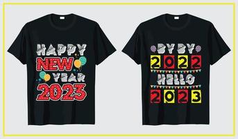 Happy New Year T-shirt Design Pro Vector