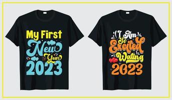 Happy New Year T-shirt Design Pro Vector