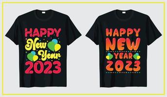 feliz año nuevo diseño de camiseta pro vector