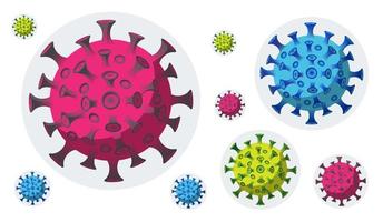 Corona virus or covid19 with simple design vector